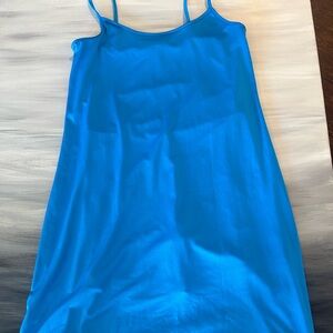 J. Crew Blue athletic dress with shorts underneath - adjustable straps